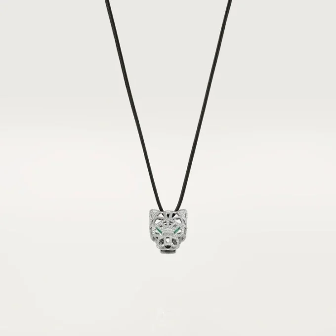Colar Panthere De Cartier – Ouro Branco, Esmeraldas, Diamantes, Ônix – Cartier
