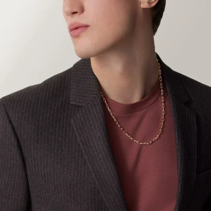 Colar Santos De Cartier, Corrente, Modelo Pequeno