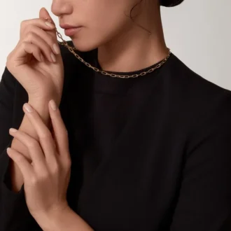 Colar Santos De Cartier, Corrente, Modelo Pequeno