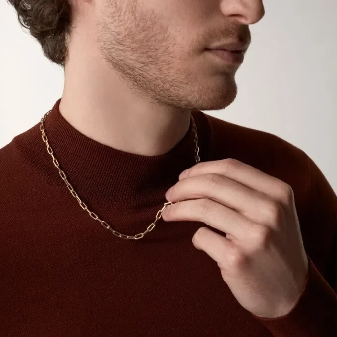 Colar Santos De Cartier, Corrente, Modelo Pequeno