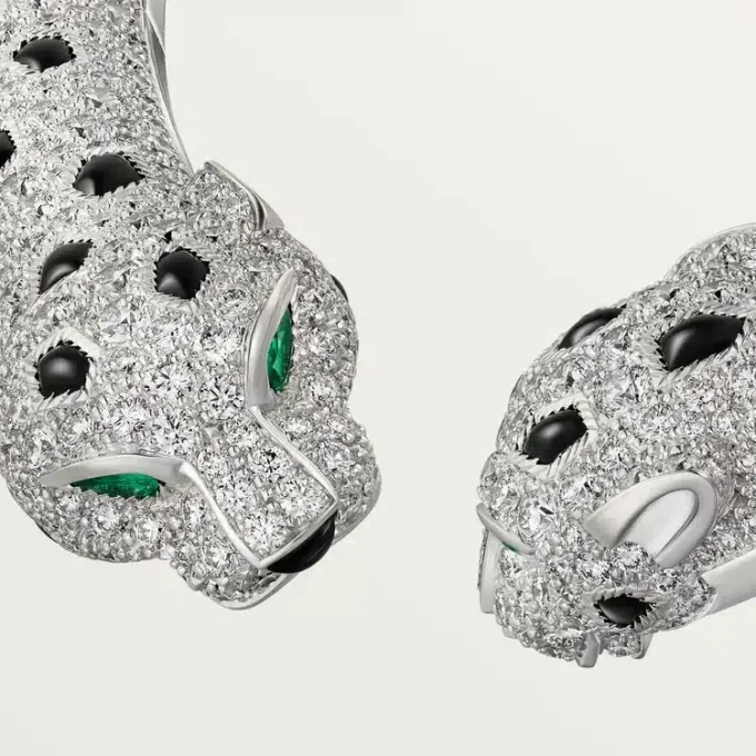 Colar Torque Panthere De Cartier, articulado, pavé