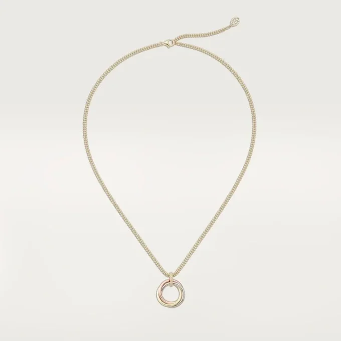 Colar Trinity com corrente de diamantes em ouro tricolor | Cartier Us
