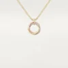 Colar Trinity com corrente de diamantes em ouro tricolor | Cartier Us
