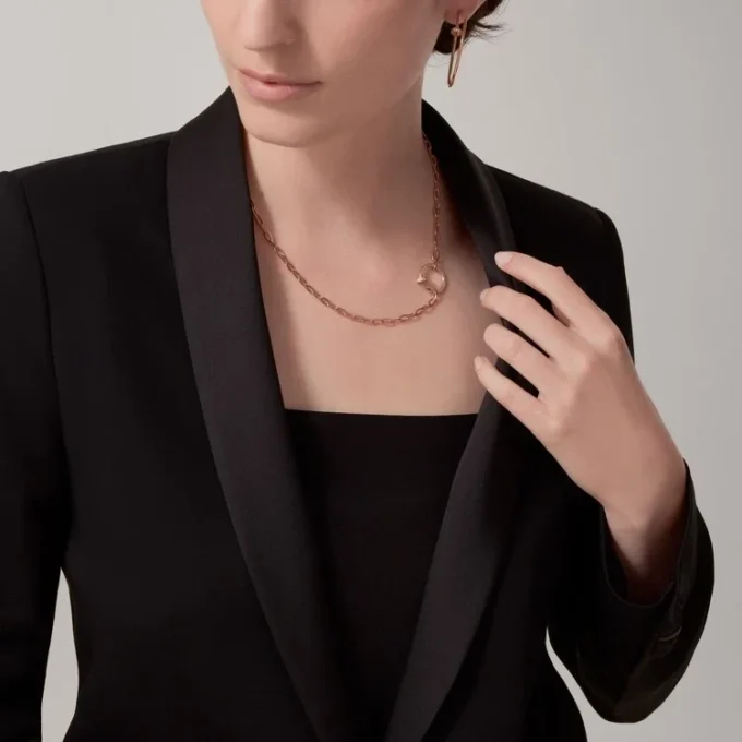 Juste Un Clou – Colar com corrente de diamantes em ouro rosa | Cartier EUA