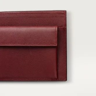 Moedas/Notas/Pele de bezerro cor de vinho, acabamento dourado – Cartier