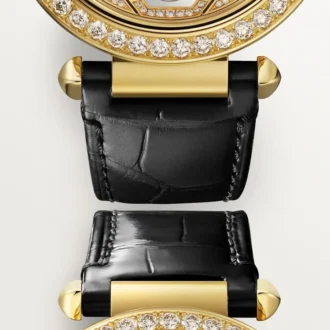 Outros relógios Panthere Jewelry – 41 mm, movimento mecânico de corda manual, ouro amarelo de 18 quilates, diamantes, braceletes de couro intercambiáveis – Cartier