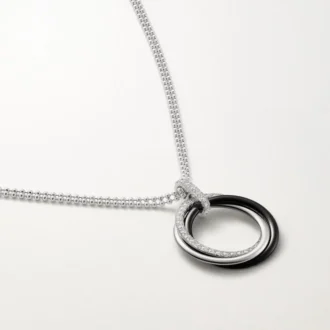 Pingente Trinity, cerâmica, diamantes