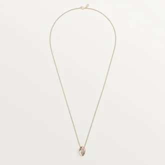 Pingente Trinity, em forma de almofada, com meia pavé