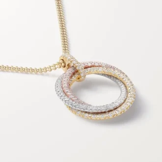 Pingente Trinity, modelo grande, pavé