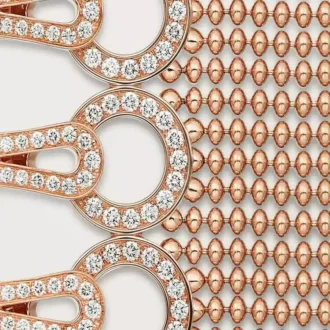 Pulseira Agrafe, modelo médio, com meia pavé