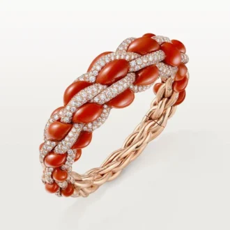 Pulseira Cartier Libre Tressage, Coral