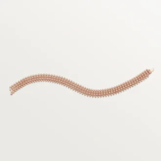 Pulseira Clash De Cartier, flexível, de duas fileiras, com pavé