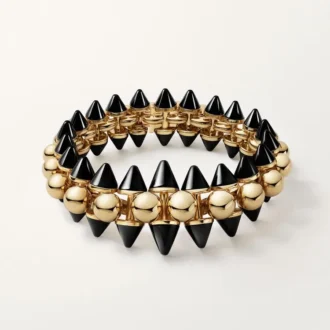 Pulseira Clash De Cartier, flexível, modelo extragrande, ônix