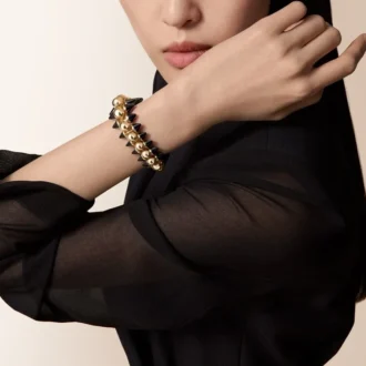 Pulseira Clash De Cartier, flexível, modelo extragrande, ônix