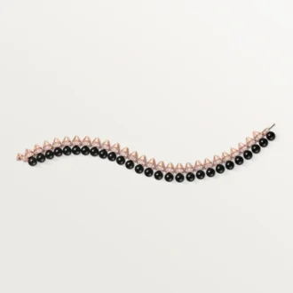 Pulseira Clash De Cartier, flexível, ônix, modelo extragrande, diamantes