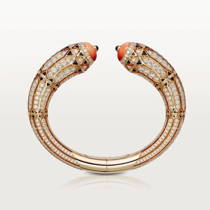 Pulseira Geometrie & Contrastes, Coral, Pavé