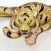 Pulseira Faune Et Flore De Cartier, diamantes amarelos, laranja e castanhos, pavé