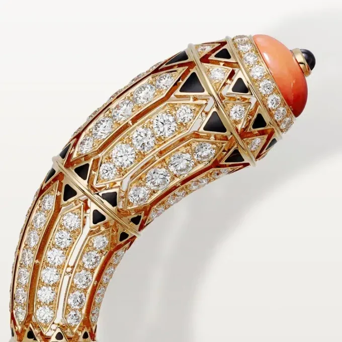 Pulseira Geometrie & Contrastes, Coral, Pavé