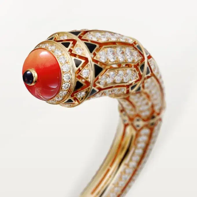 Pulseira Geometrie & Contrastes, Coral, Pavé