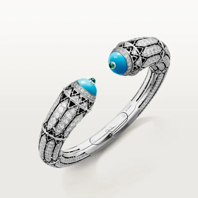 Pulseira Geometrie & Contrastes, turquesa, pavé