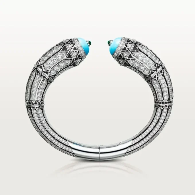 Pulseira Geometrie & Contrastes, turquesa, pavé