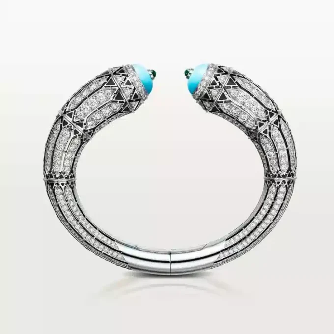 Pulseira Geometrie & Contrastes, turquesa, pavé