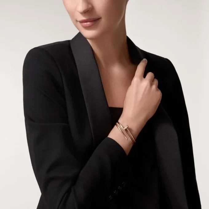 Pulseira Juste Un Clou, Dupla, Diamantes