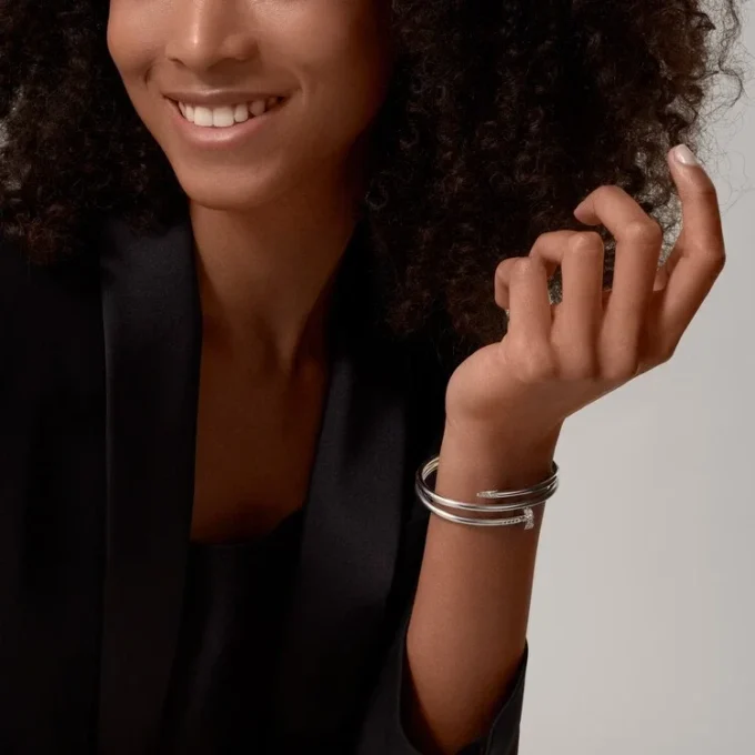 Pulseira Juste Un Clou, Dupla, Diamantes