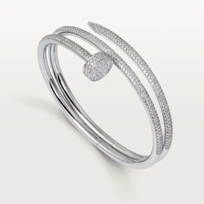 Pulseira Juste Un Clou, Dupla, Meio Pavé