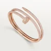 Pulseira Juste Un Clou, Dupla, Meio Pavé