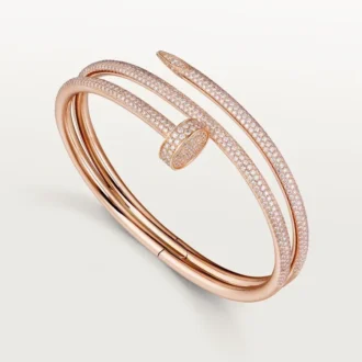 Pulseira Juste Un Clou, Dupla, Meio Pavé