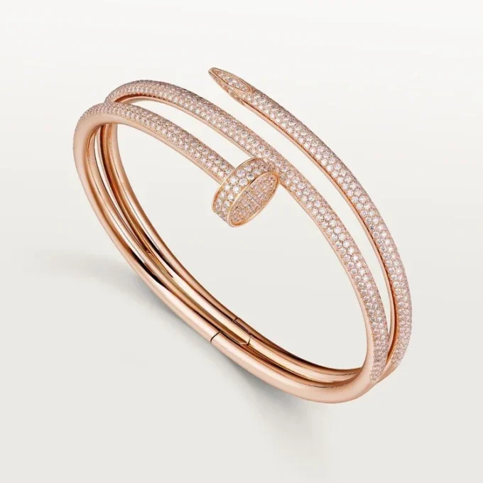 Pulseira Juste Un Clou, Dupla, Meio Pavé