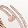 Pulseira Juste Un Clou, Dupla, Meio Pavé