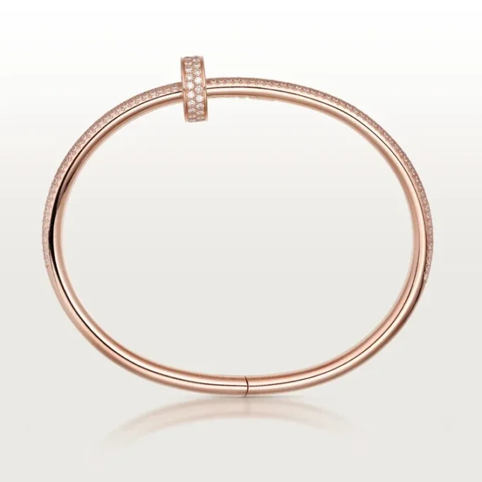 Pulseira Juste Un Clou, Dupla, Meio Pavé