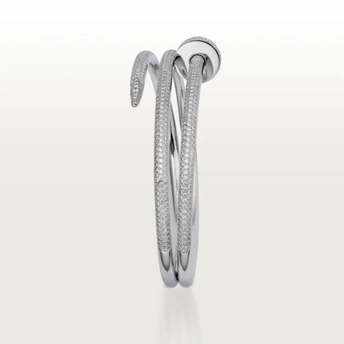 Pulseira Juste Un Clou, Dupla, Meio Pavé