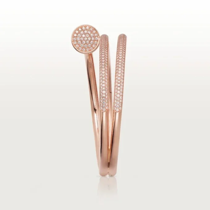 Pulseira Juste Un Clou, Dupla, Meio Pavé