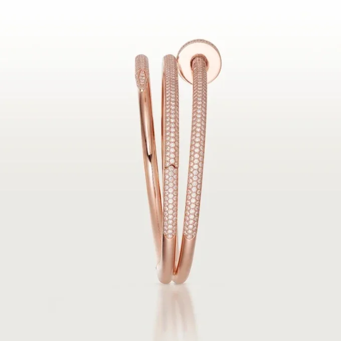 Pulseira Juste Un Clou, Dupla, Meio Pavé