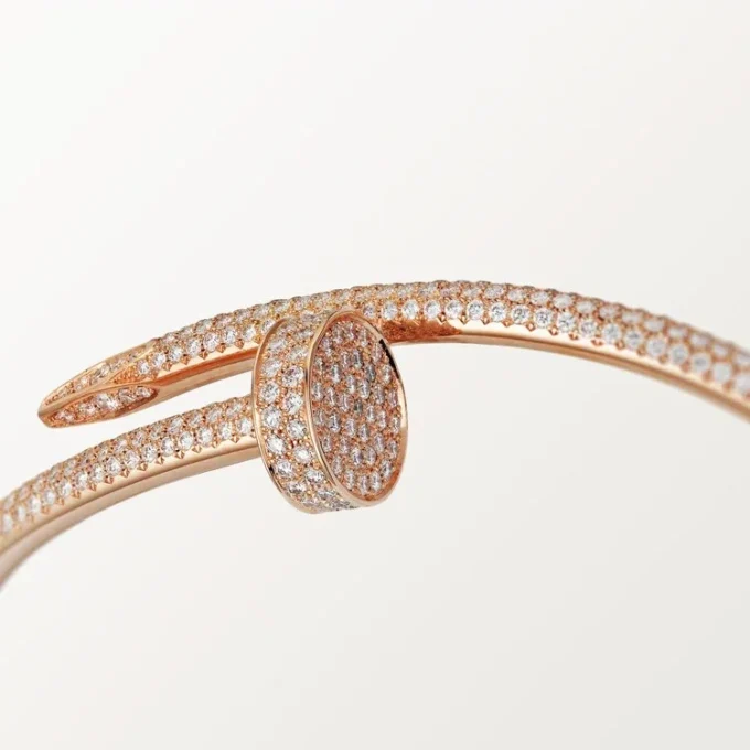 Pulseira Juste Un Clou, Modelo Clássico, Diamantes