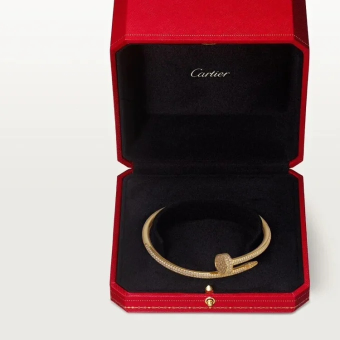 Pulseira Juste Un Clou, Modelo Clássico, Diamantes