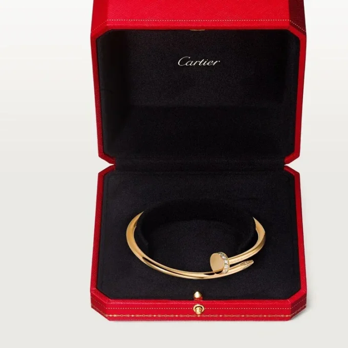 Pulseira Juste Un Clou, Modelo Clássico, Diamantes
