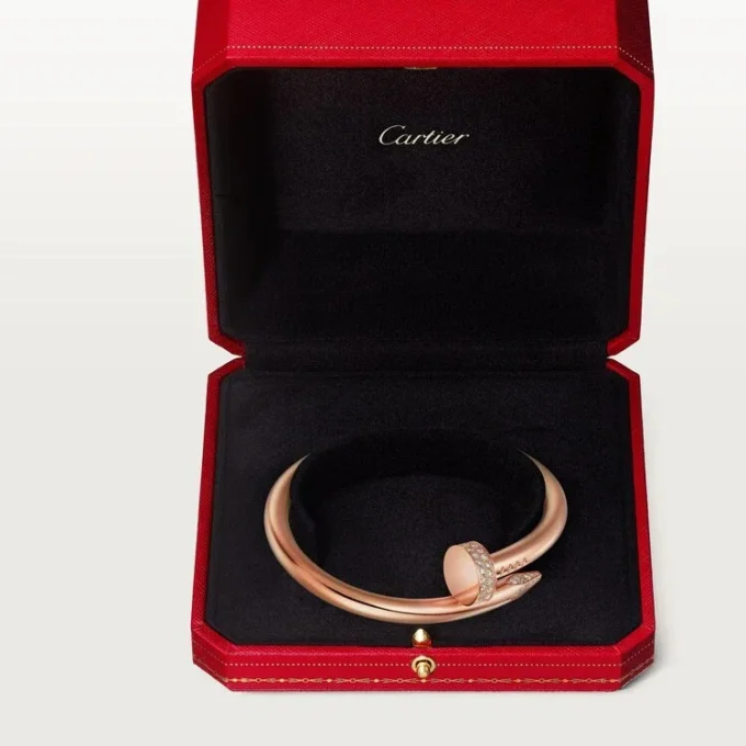 Pulseira Juste Un Clou, modelo grande, diamantes
