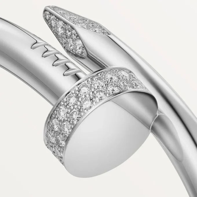 Pulseira Juste Un Clou, modelo grande, diamantes