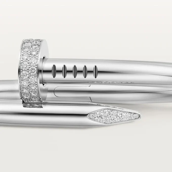 Pulseira Juste Un Clou, modelo grande, diamantes
