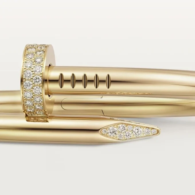 Pulseira Juste Un Clou, modelo grande, diamantes