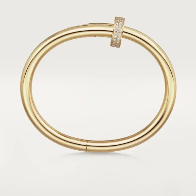 Pulseira Juste Un Clou, modelo grande, diamantes