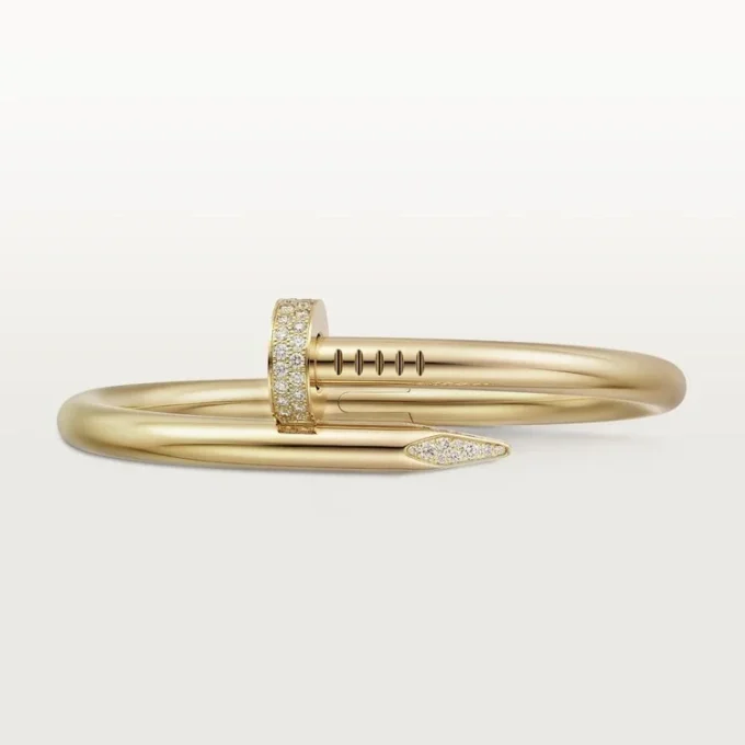 Pulseira Juste Un Clou, modelo grande, diamantes