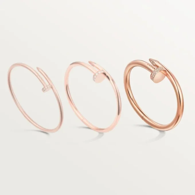 Pulseira Juste Un Clou, modelo grande, diamantes