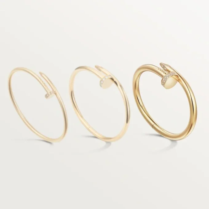 Pulseira Juste Un Clou, modelo grande, diamantes