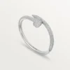 Pulseira Juste Un Clou, Modelo Grande, Meio Pavé