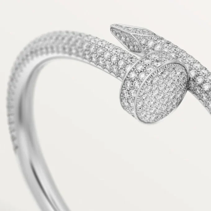 Pulseira Juste Un Clou, Modelo Grande, Meio Pavé